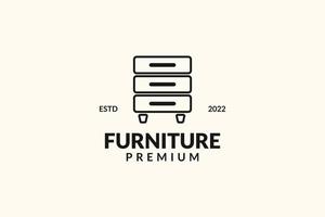 Furniture logo design interior for business vector