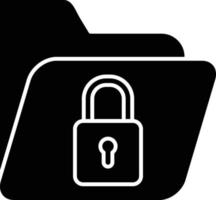 Folder Locked Icon Style vector