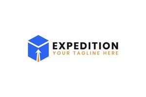 Fast Box Expedition Shipping Logo Design Vector