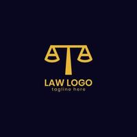 Lawyer legal law firm logo design template vector