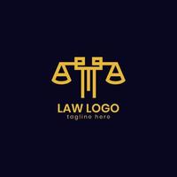 Lawyer legal law firm logo design template vector