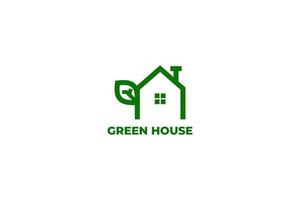 green house logo design vector