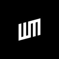 WM or W M letter logotype vector