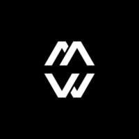 WM or W M letter logotype vector