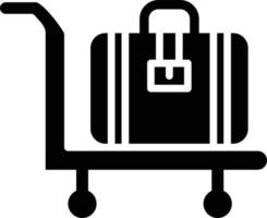 Luggage Cart Icon Style vector