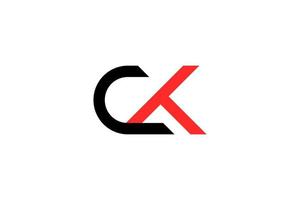 Initial CK C K logo design vector template