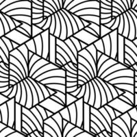 Black and White Elegant Geometric Vector Seamless Pattern