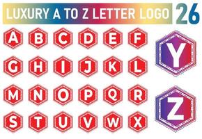Diseño de logotipo e icono de letras de la a a la z vector