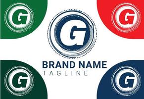 g letra nuevo logotipo y diseño de iconos vector