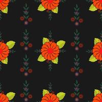 Colored Flowers Pattern vector