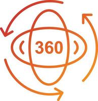 360 Degrees Icon Style vector