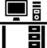 estilo de icono de mesa de computadora vector