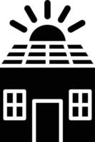 Solar House Icon Style vector