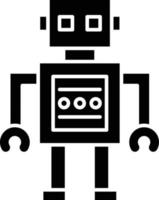 estilo de icono de robot vector