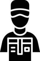 Delivery Man Icon Style vector