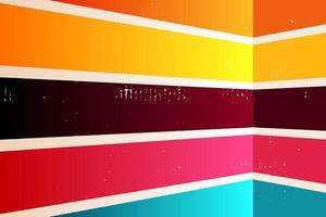 Retro abstract background vector, vintage geometric stripes design, simple colorful lines classic grunge wallpaper vector