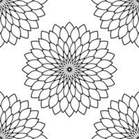 patrón sin costuras de fantasía con mandala ornamental. fondo de flor de garabato redondo abstracto. círculo geométrico floral. vector