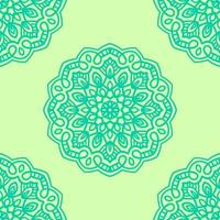 Fantasy seamless pattern with ornamental mandala. Abstract round doodle flower background. Floral geometric circle. vector