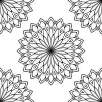 patrón sin costuras de fantasía con mandala ornamental. fondo de flor de garabato redondo abstracto. círculo geométrico floral. vector