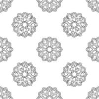 patrón sin costuras de fantasía con mandala ornamental. fondo de flor de garabato redondo abstracto. círculo geométrico floral. vector