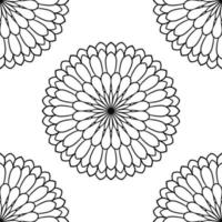 patrón sin costuras de fantasía con mandala ornamental. fondo de flor de garabato redondo abstracto. círculo geométrico floral. vector