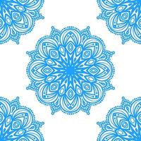 Fantasy seamless pattern with ornamental mandala. Abstract round doodle flower background. Floral geometric circle. vector
