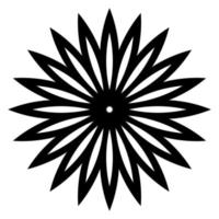 Outline Mandala. Ornamental round doodle flower isolated on white background. Geometric circle element. vector