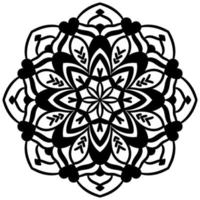 Outline Mandala. Ornamental round doodle flower isolated on white background. Geometric circle element. vector