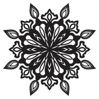 Outline Mandala. Ornamental round doodle flower isolated on white background. Geometric circle element. vector