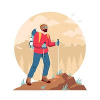 Mountain Hiking Sport Concept vector