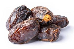 Date palm isolated on white background is a staple food of the Middle East and the Indus Valley. photo