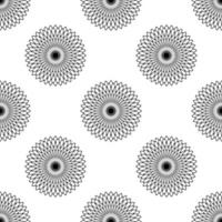 Fantasy seamless pattern with ornamental mandala. Abstract round doodle flower background. Floral geometric circle. vector
