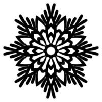 Outline Mandala. Ornamental round doodle flower isolated on white background. Geometric circle element. vector