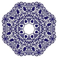 lindo colorido mandala. flor de garabato redonda ornamental aislada sobre fondo blanco. ornamento decorativo geométrico en estilo étnico oriental. vector