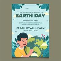 evento del cartel del día de la tierra
