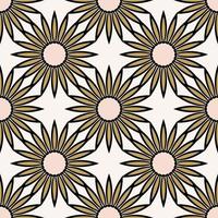 Abstract seamless pattern with mandala flower. Mosaic, tile. Floral background. vector