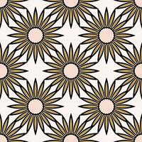 Abstract seamless pattern with mandala flower. Mosaic, tile. Floral background. vector