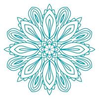 Cute colorful Mandala. Ornamental round doodle flower isolated on white background. Geometric decorative ornament in ethnic oriental style. vector
