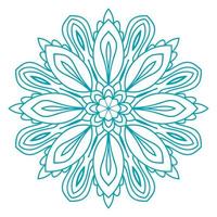 lindo colorido mandala. flor de garabato redonda ornamental aislada sobre fondo blanco. ornamento decorativo geométrico en estilo étnico oriental. vector