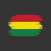 Bolivia flag brush stroke. National flag vector