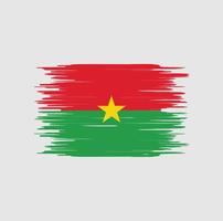 trazo de pincel de la bandera de burkina faso. bandera nacional vector