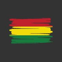 Bolivia flag brush strokes vector