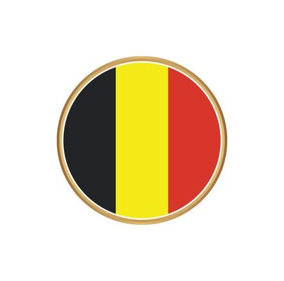 Belgium flag with golden frame