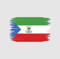 Equatorial Guinea flag brush stroke. National flag vector