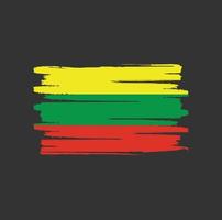 Lithuania flag brush strokes vector