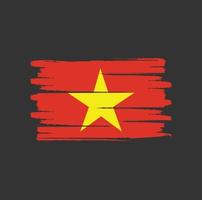 Vietnam flag brush strokes vector