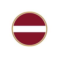 Latvia flag with golden frame vector