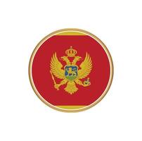 Montenegro flag with golden frame vector