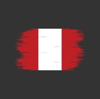 trazo de pincel de bandera peruana. bandera nacional vector