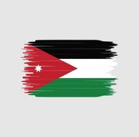 Jordan flag brush stroke. National flag vector